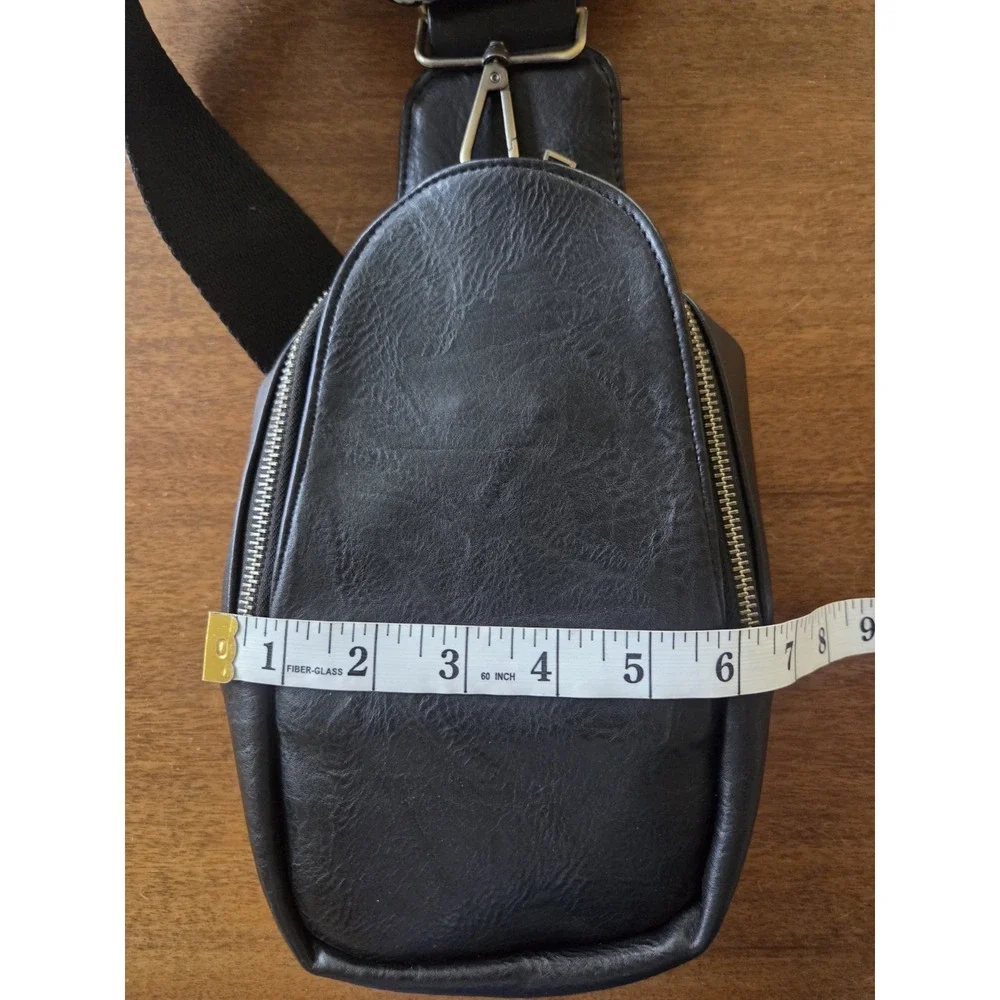 Vegan leather crossbody sarah shoulder sling bag wide strap classy cloth boho